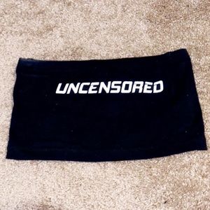 SMALL Forever 21 Black Tube Top “Uncensored”
